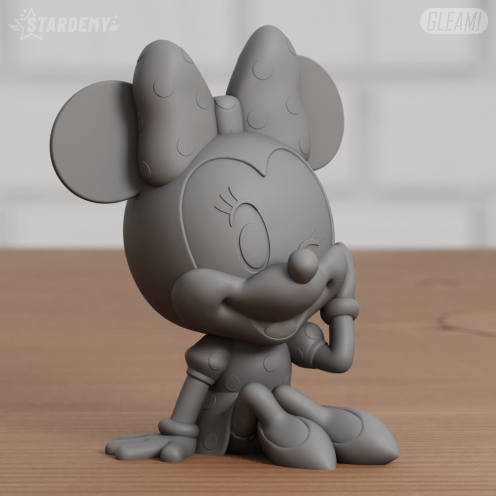 Minnie Chibi 4 models Cute Mouse Disney Fanart 3D print model_2