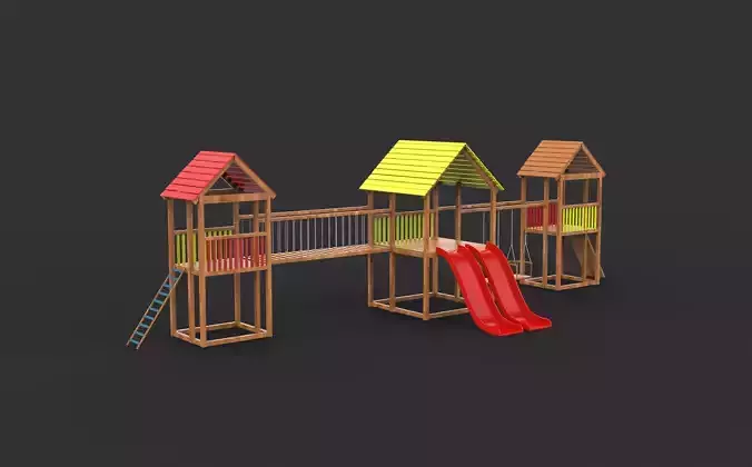 Playground Slides and Stairs 3D model