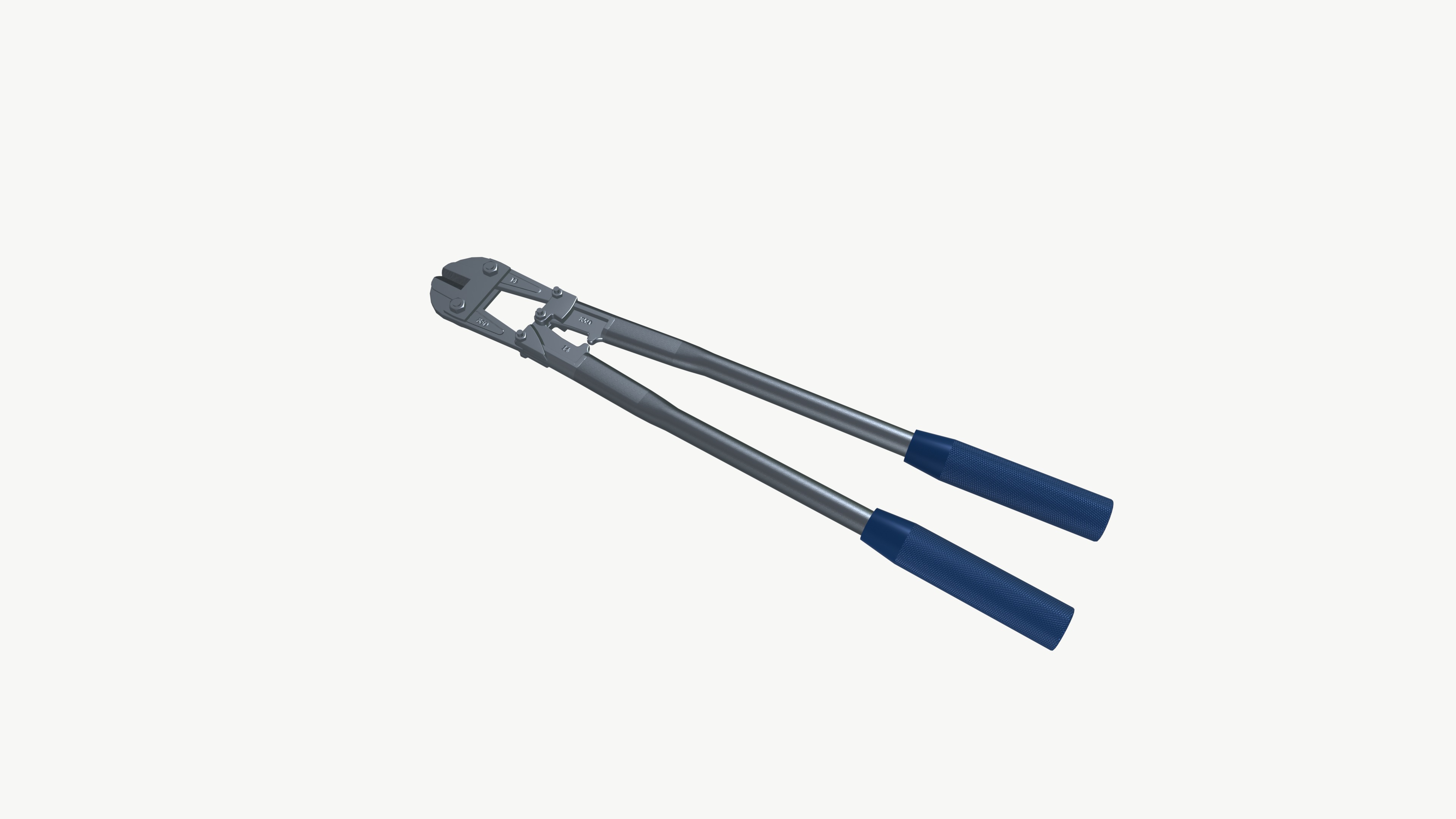 Aluminium Cutter Low-poly 3D model_5