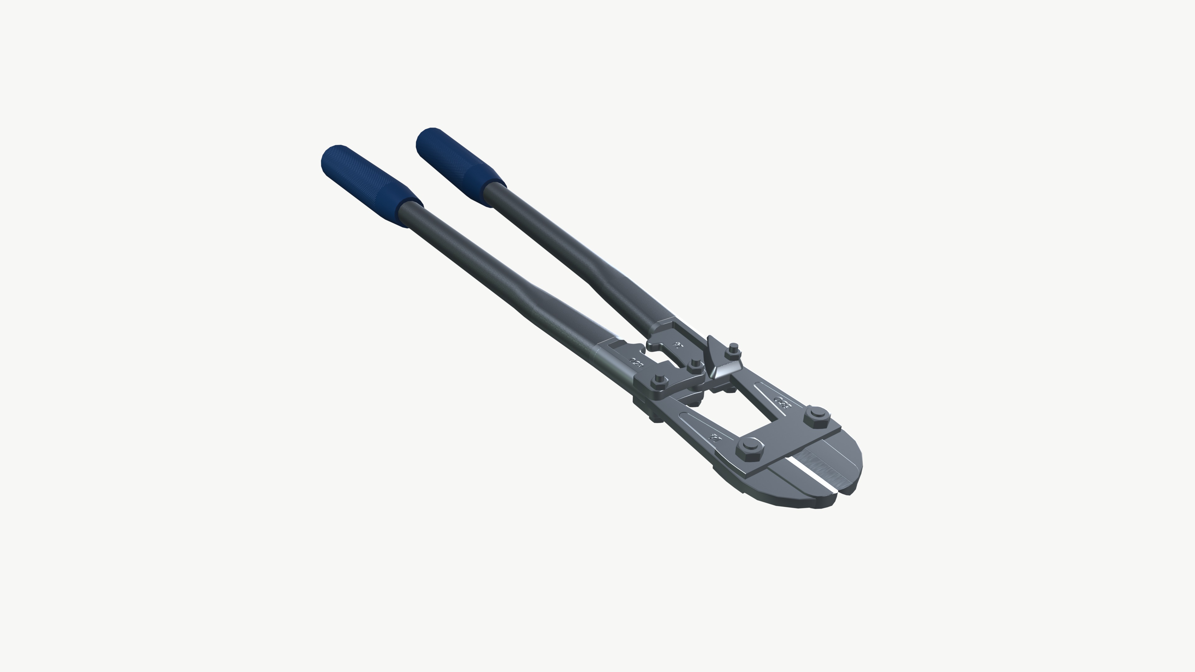Aluminium Cutter Low-poly 3D model_3