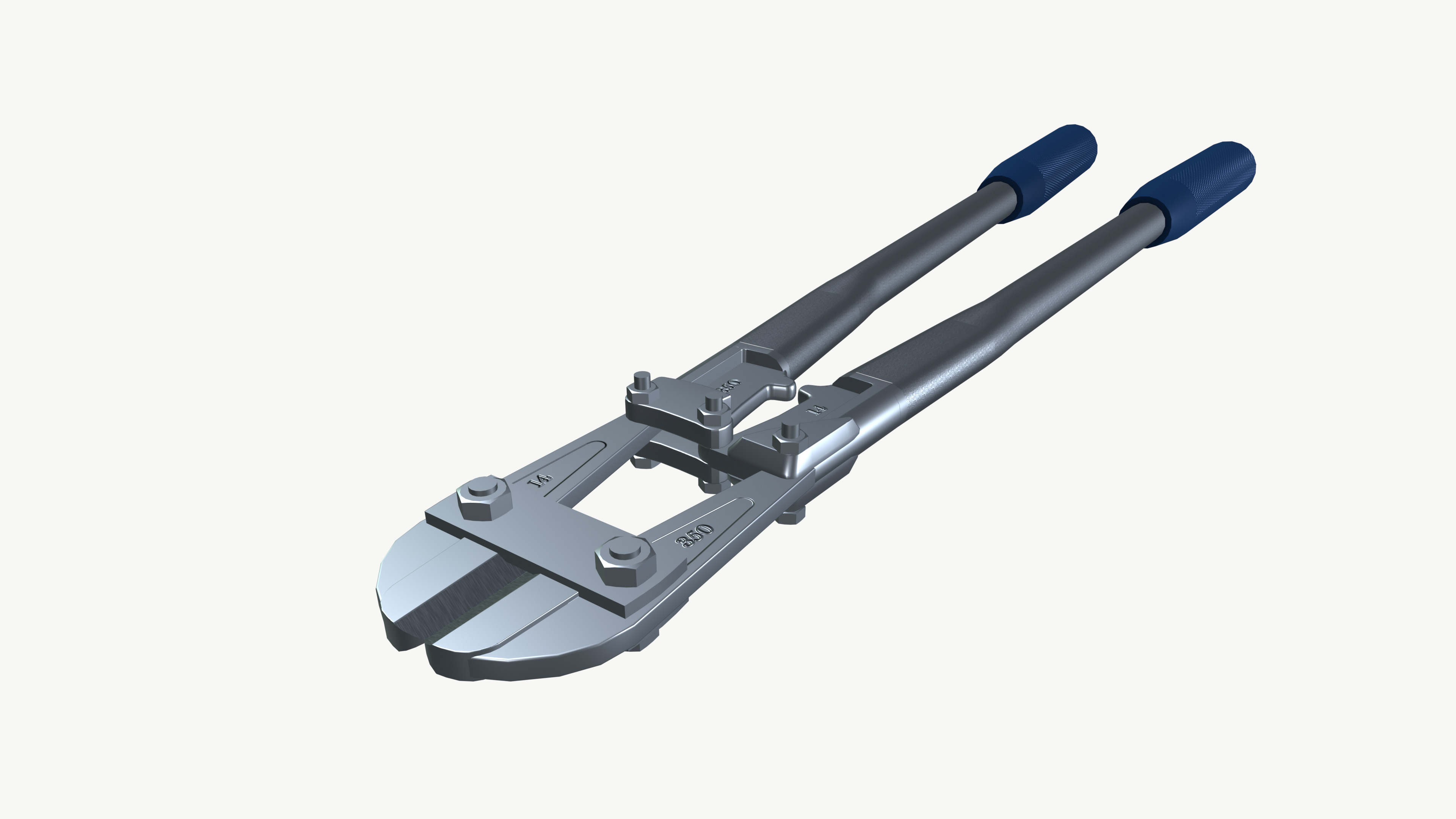 Aluminium Cutter Low-poly 3D model_7