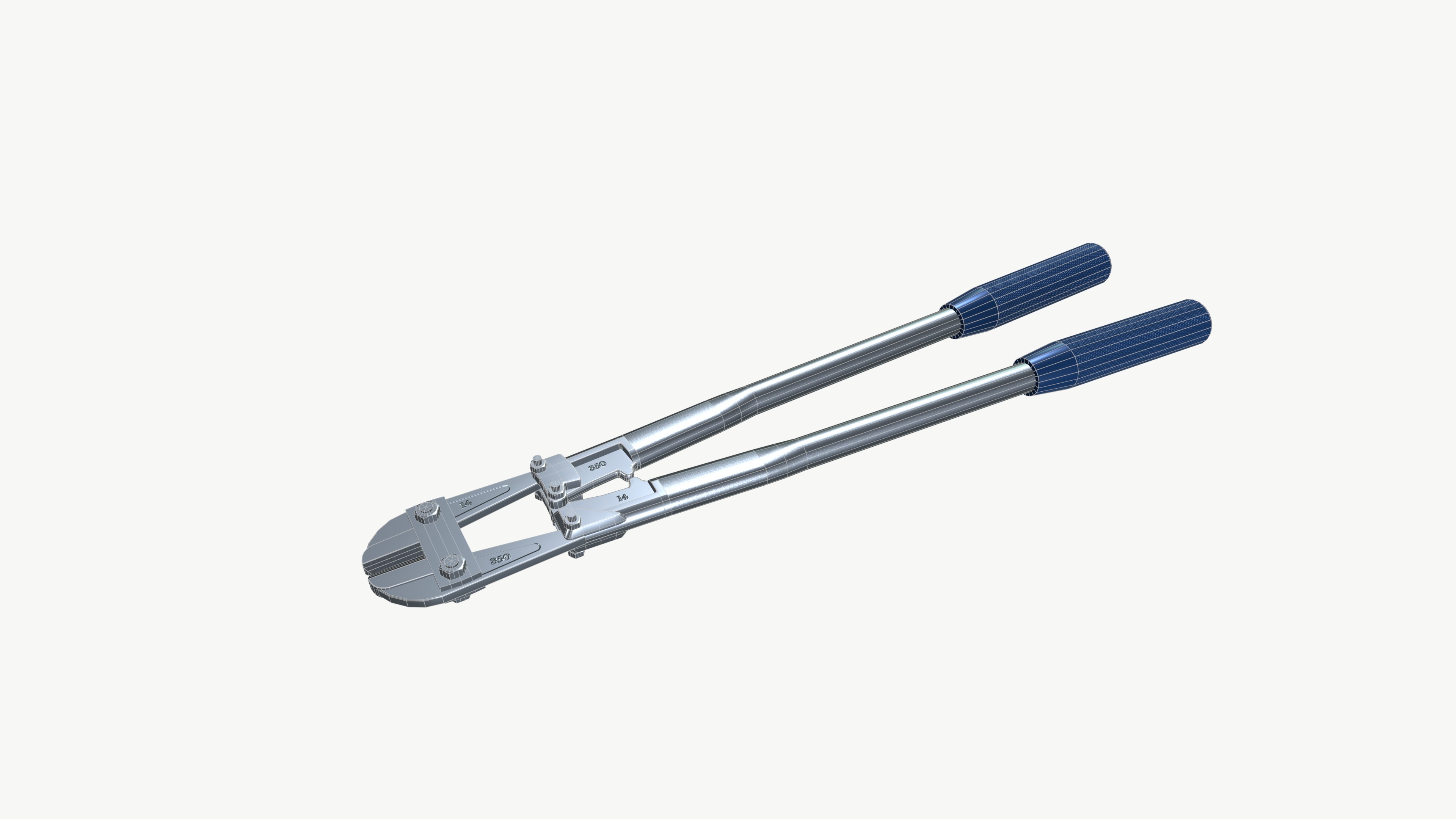 Aluminium Cutter Low-poly 3D model_9