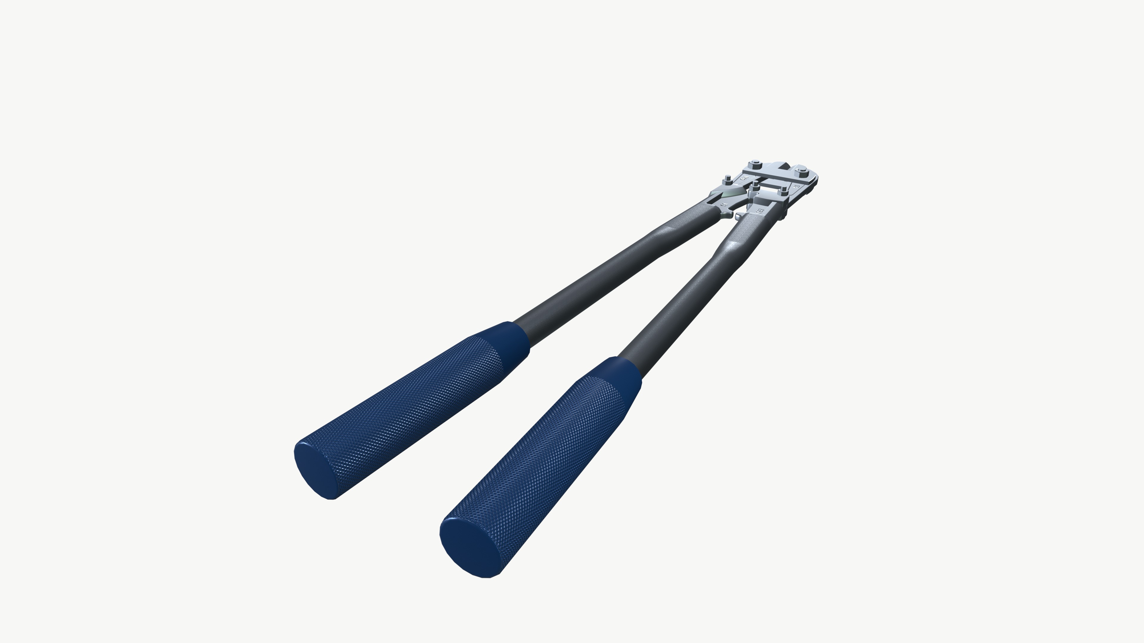 Aluminium Cutter Low-poly 3D model_4