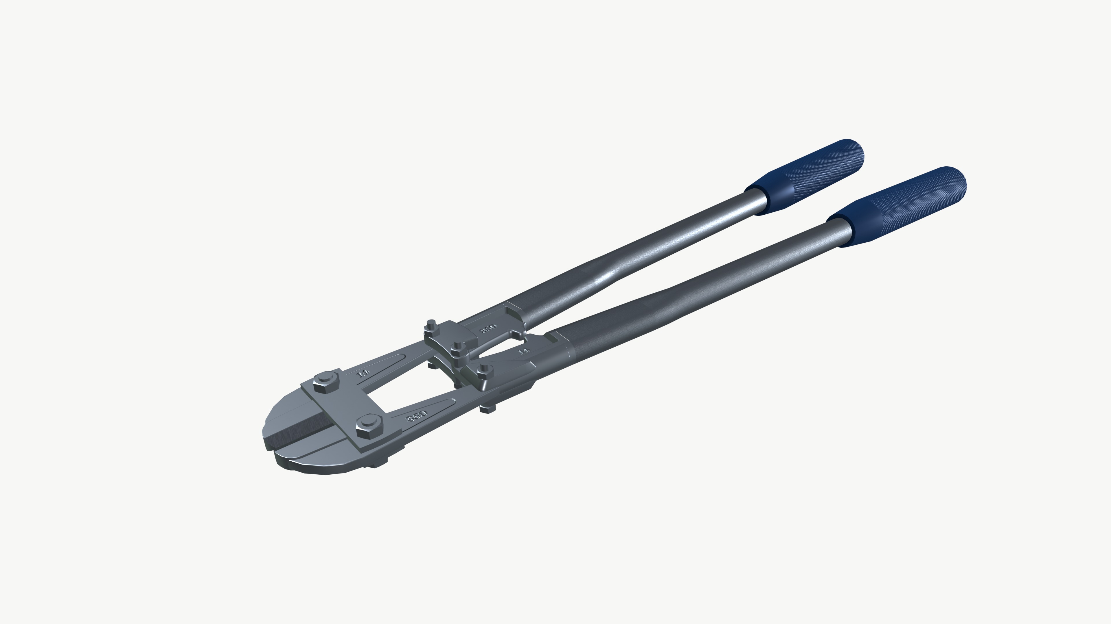 Aluminium Cutter Low-poly 3D model_2