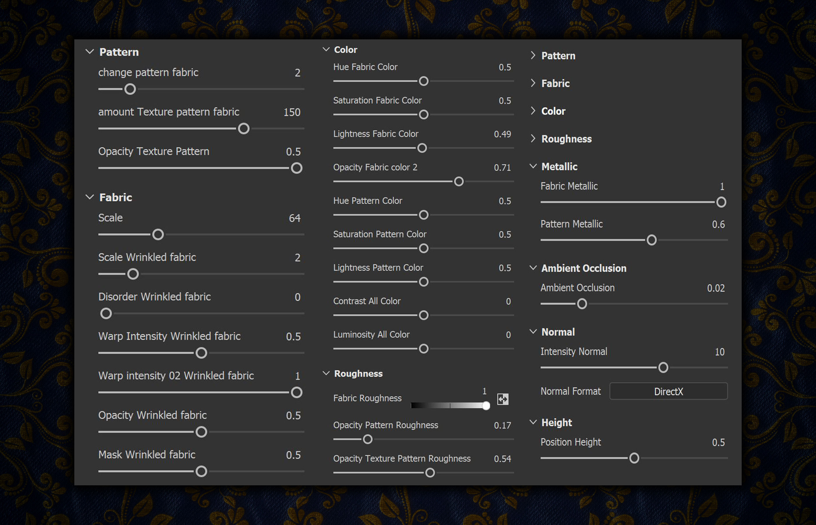 Fabric material - VOL 05 - Maps - Sbsar Texture_7