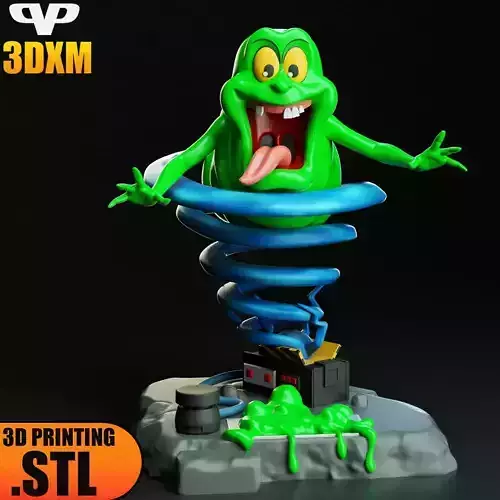 Slimer STL for 3D Printing 3DXM ChibiSTL