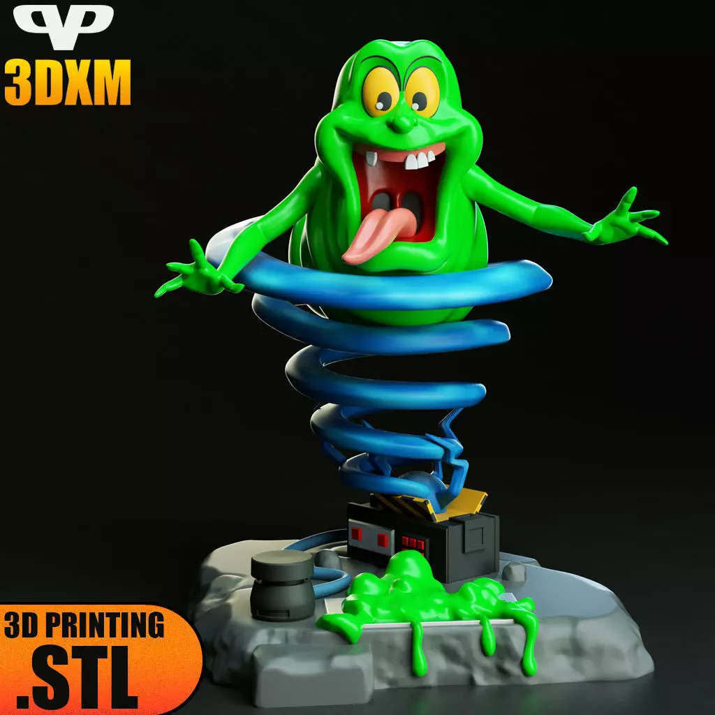 Slimer STL for 3D Printing 3DXM ChibiSTL 3D print model_0