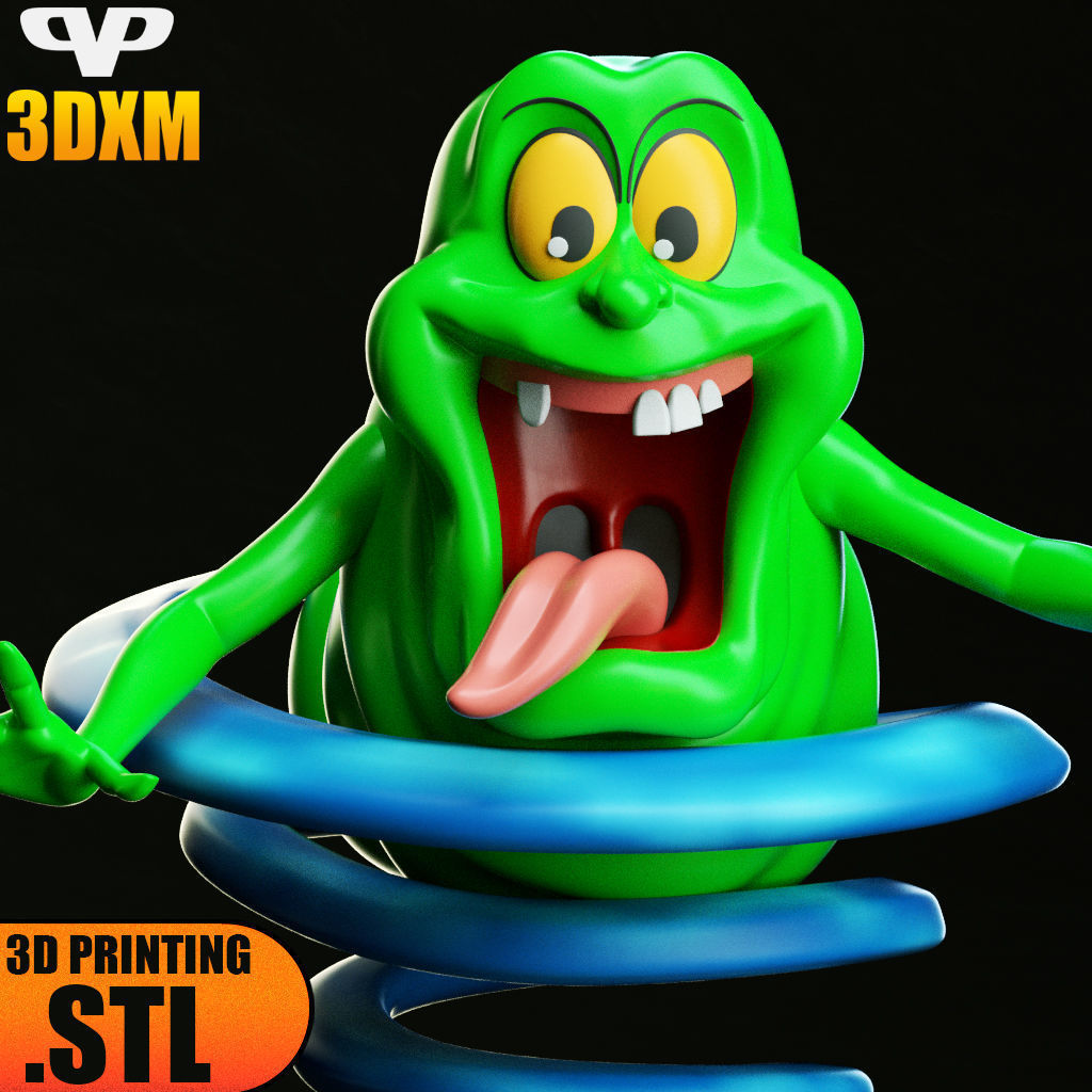 Slimer STL for 3D Printing 3DXM ChibiSTL 3D print model_1