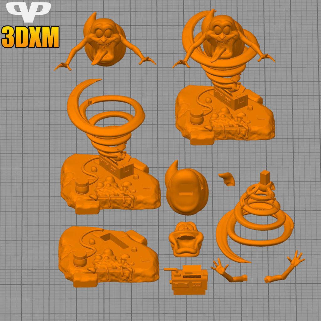 Slimer STL for 3D Printing 3DXM ChibiSTL 3D print model_2