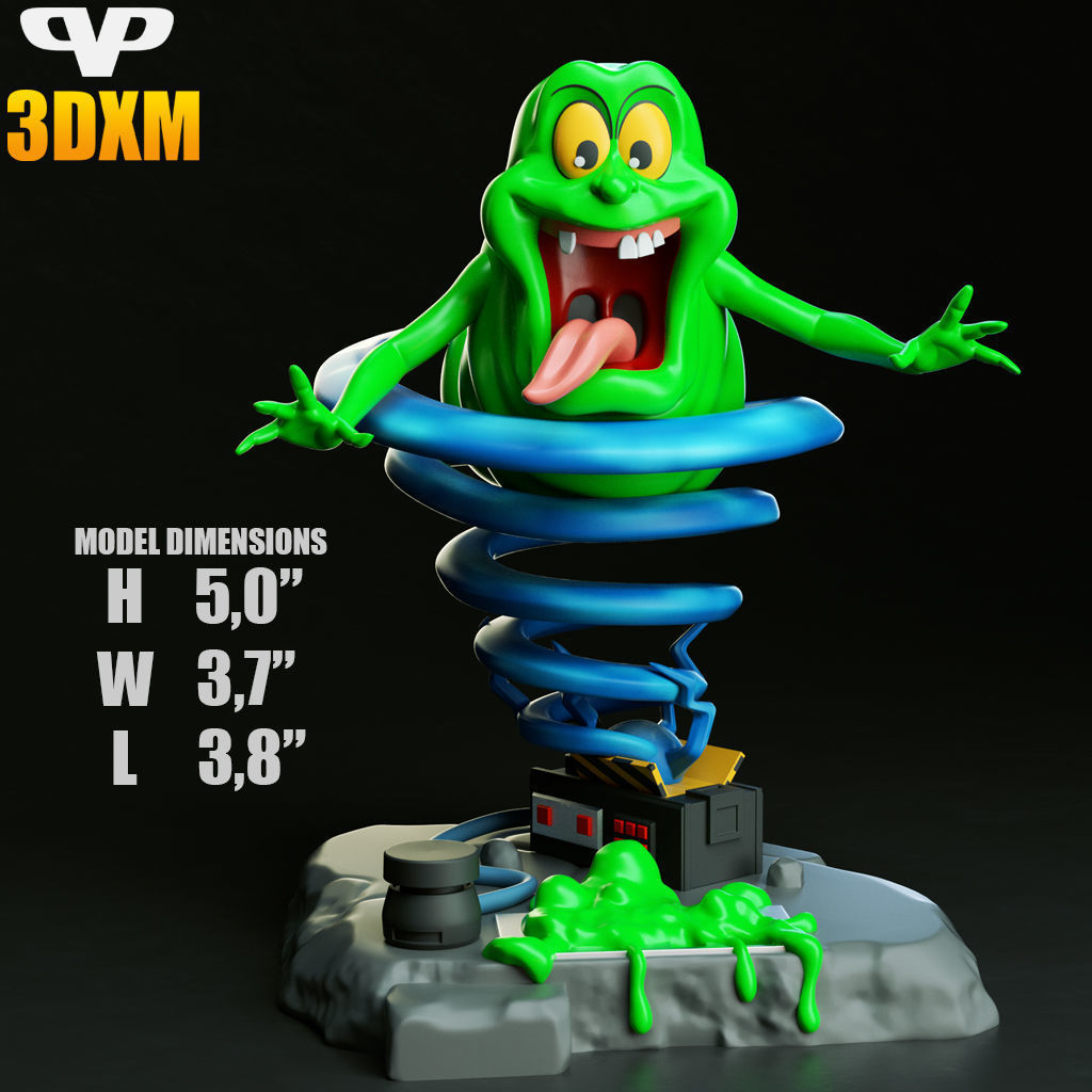 Slimer STL for 3D Printing 3DXM ChibiSTL 3D print model_5