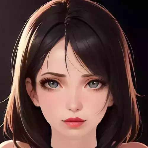 Cartoon Girl Head 01 - No Hair - Low poly head for game