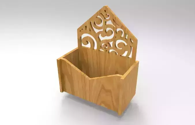 Flower Box For Laser Cut  3D print model