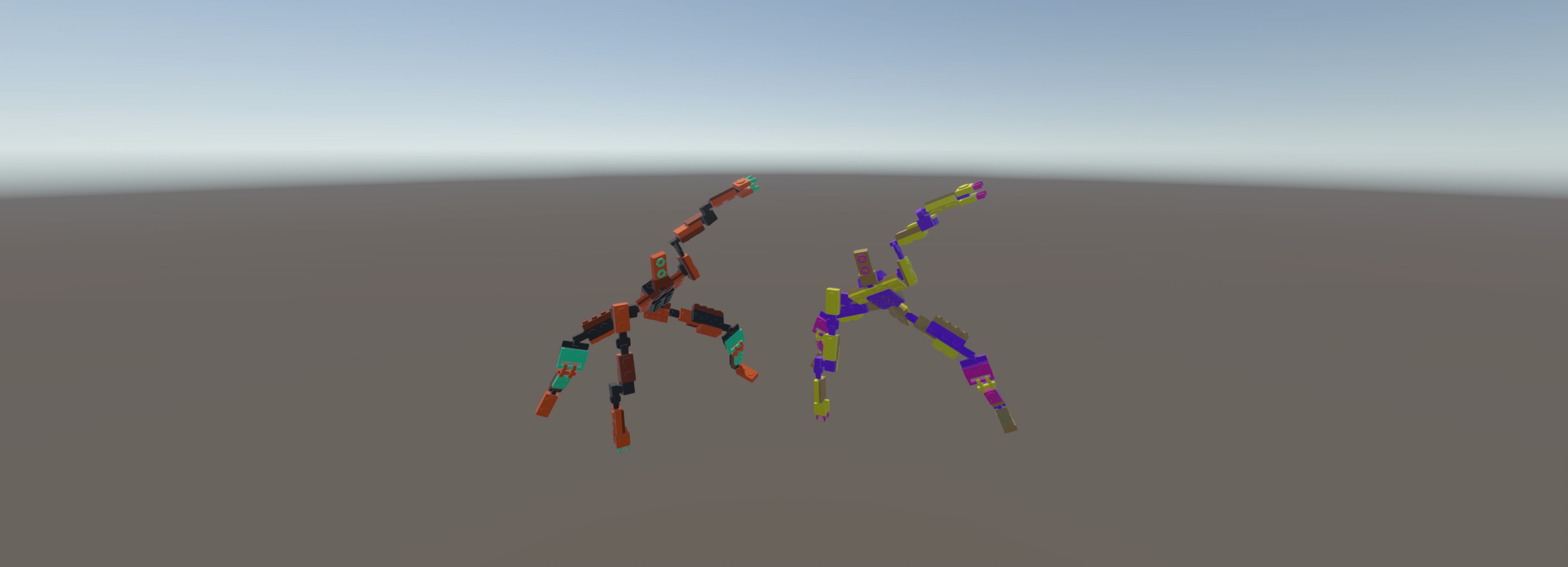 Brick Toy 3D - Low Poly - Fighter Robots Low-poly 3D model_7