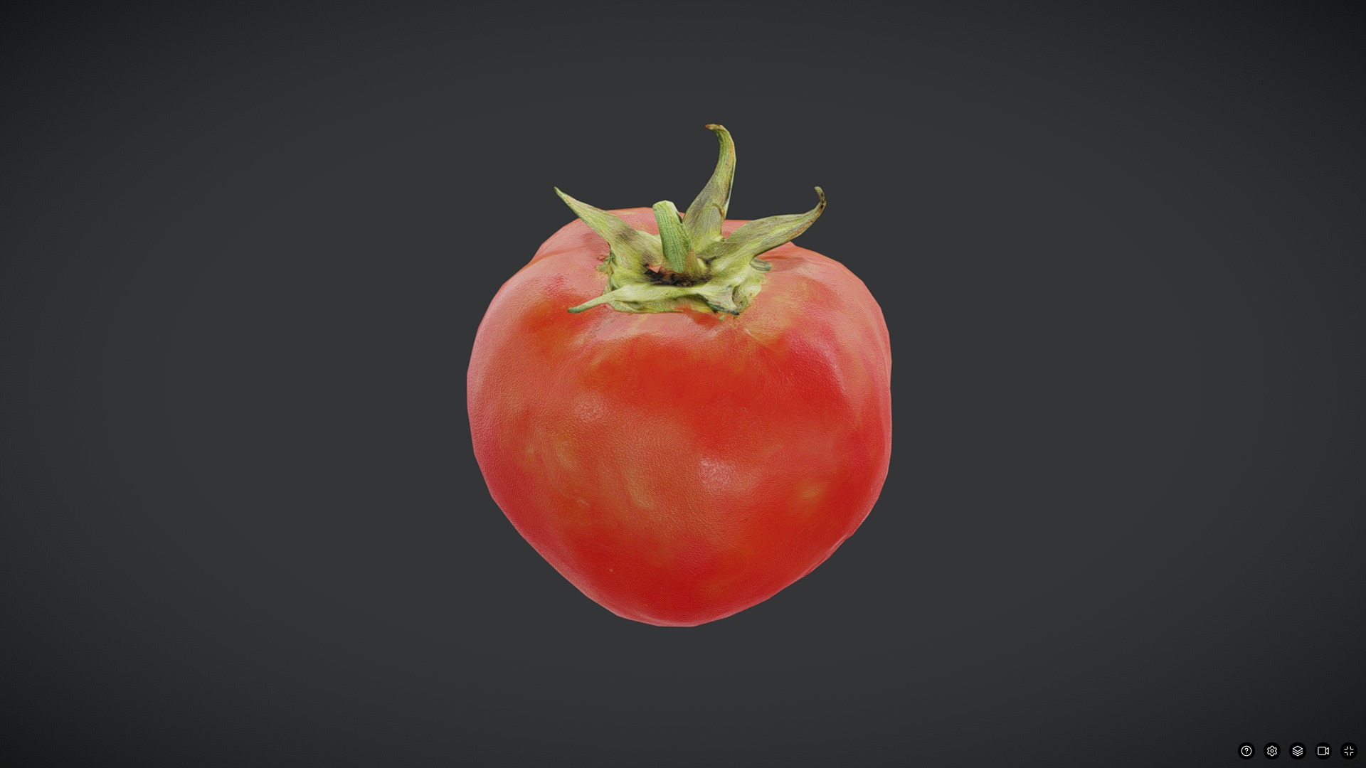 Tomato Low-poly 3D model_5
