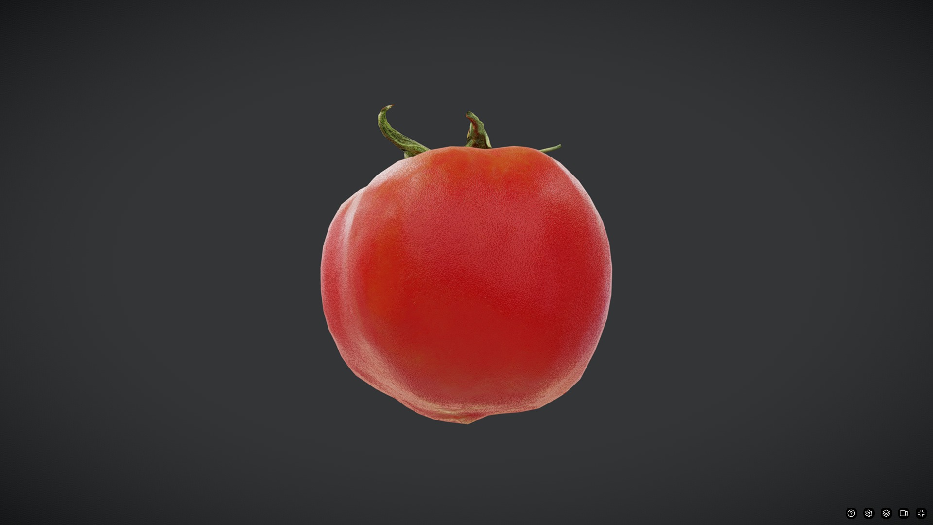 Tomato Low-poly 3D model_3