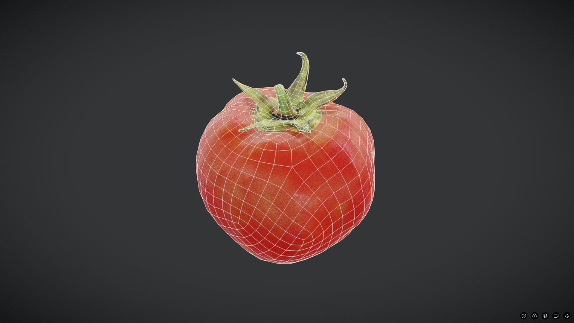 Tomato Low-poly 3D model_6