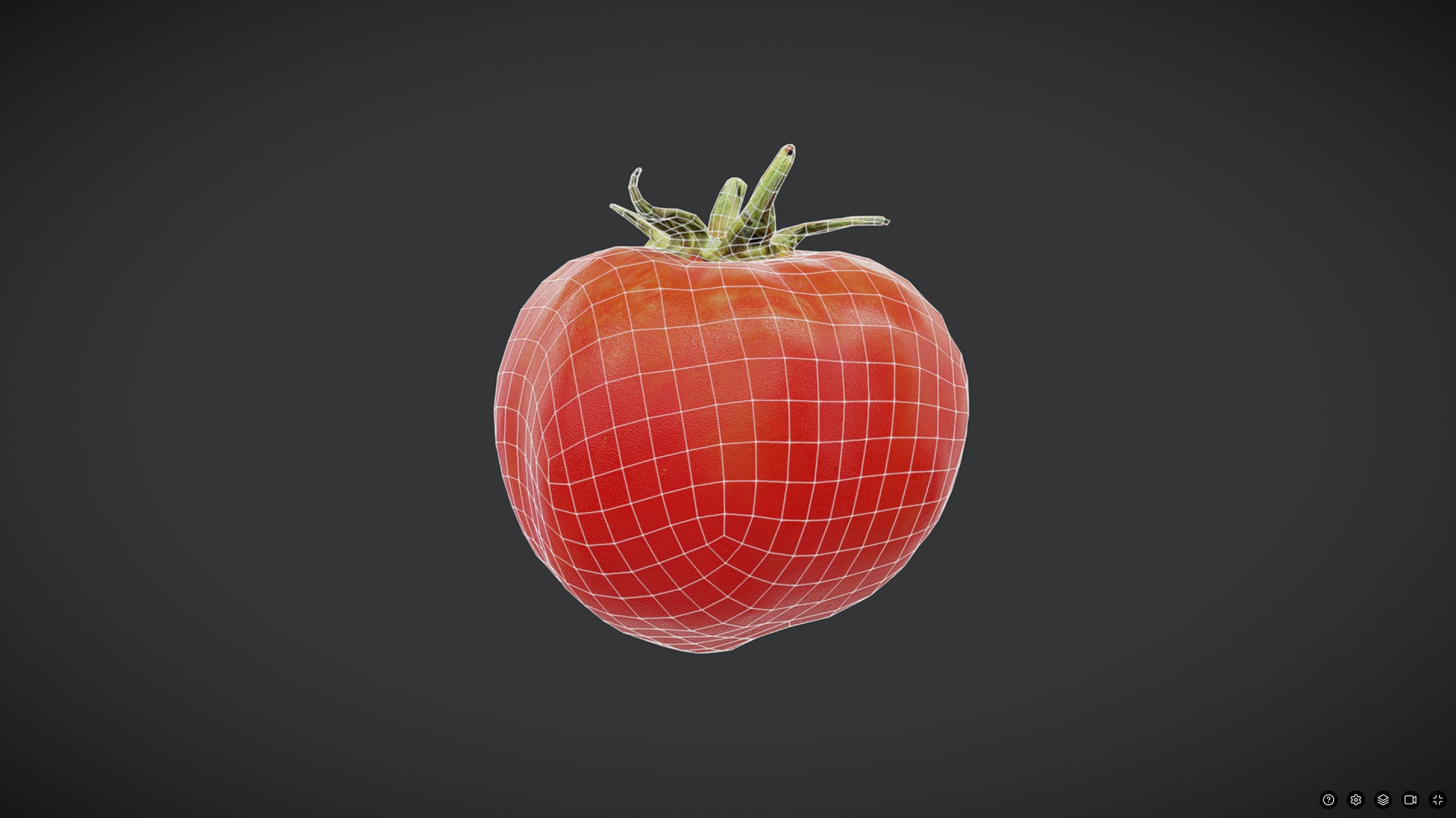 Tomato Low-poly 3D model_2