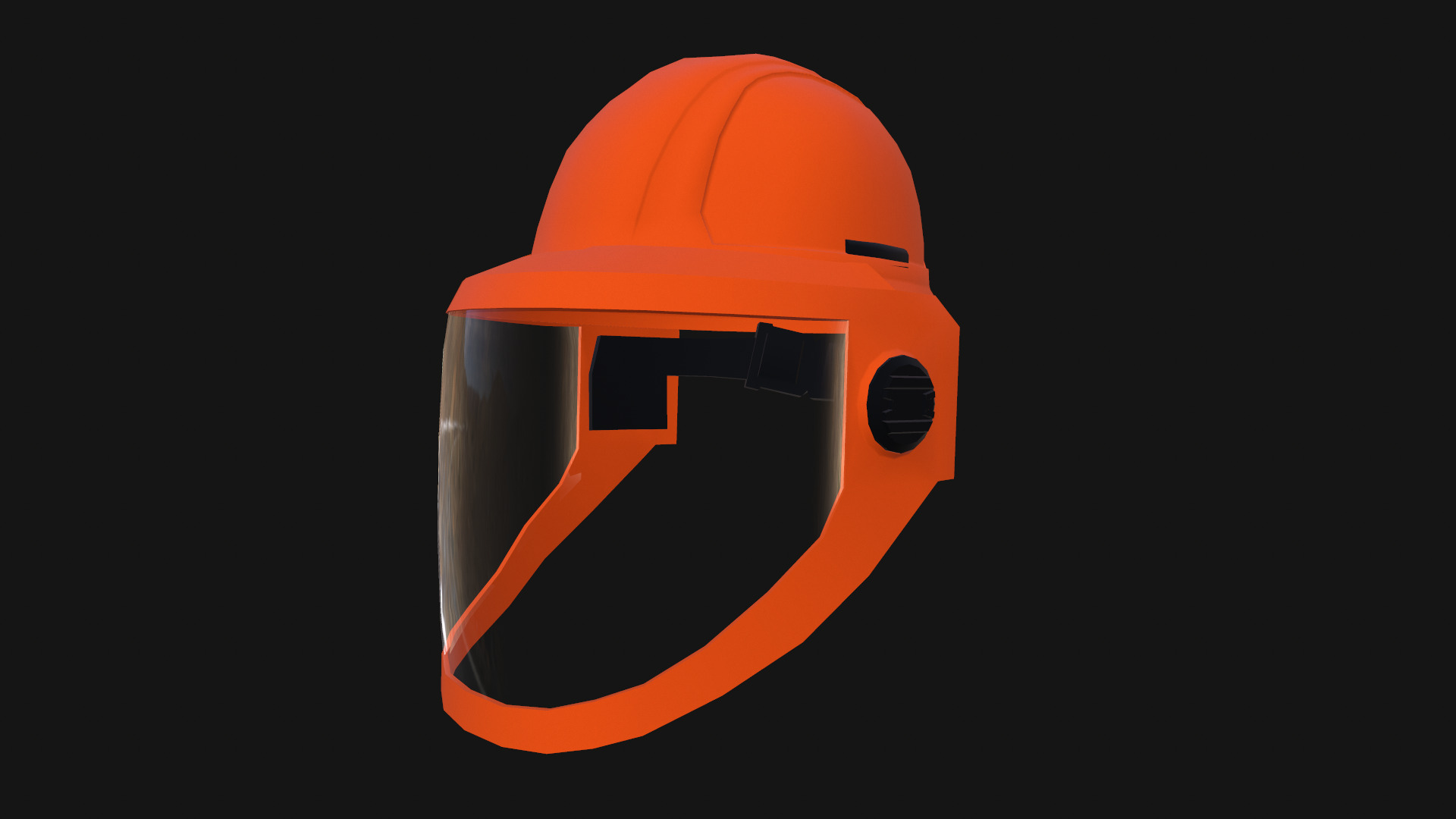 Safety Helmet Low-poly 3D model_3