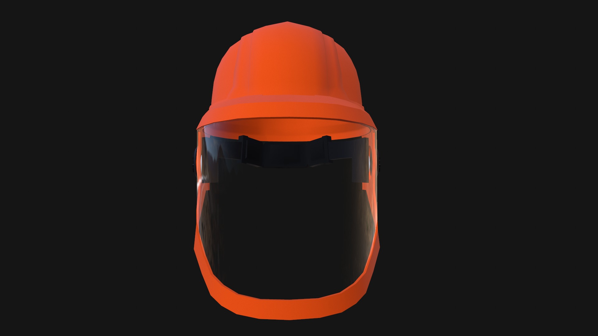 Safety Helmet Low-poly 3D model_2