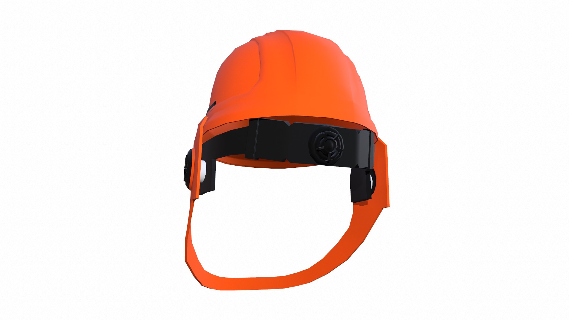 Safety Helmet Low-poly 3D model_5