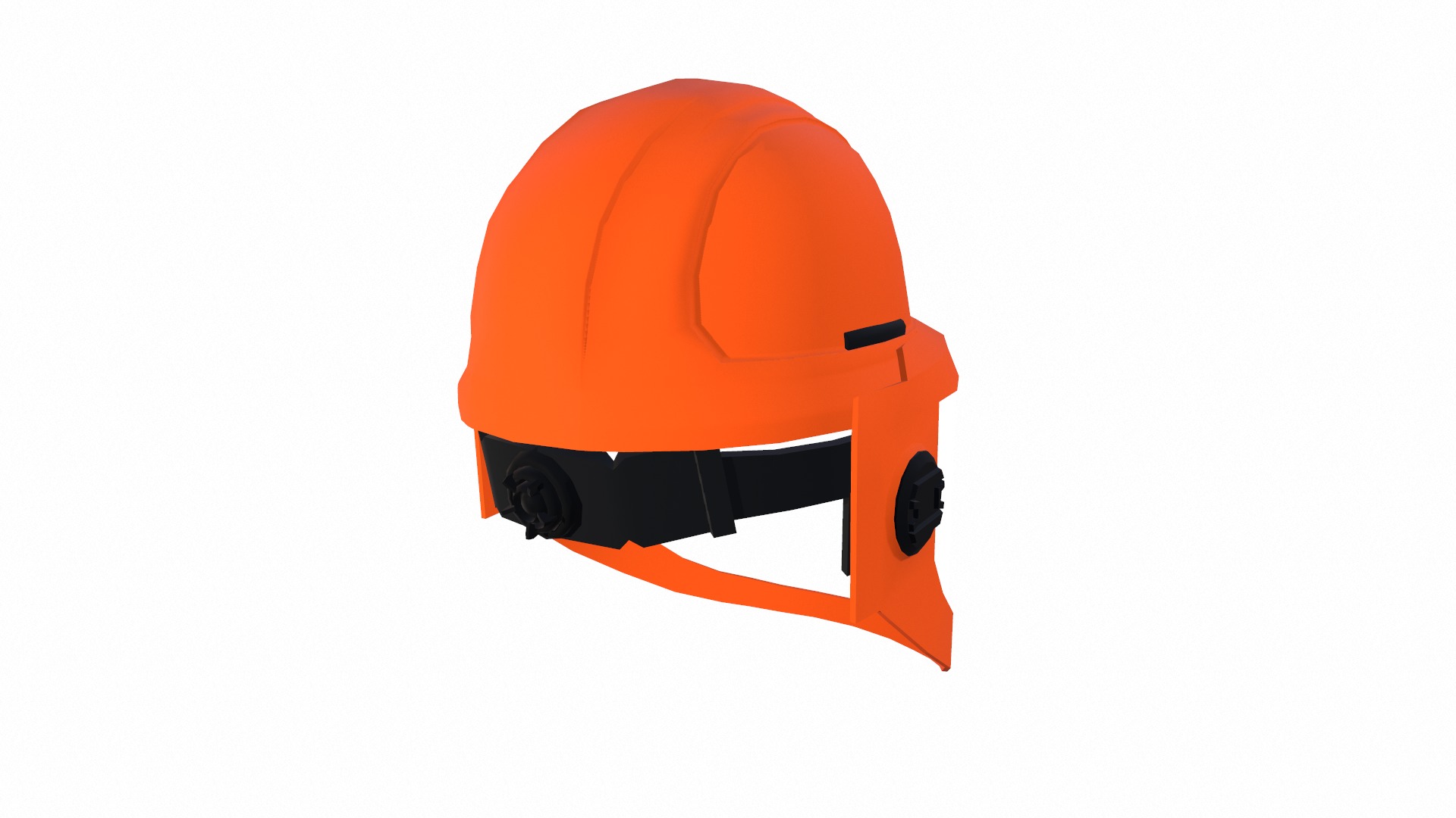 Safety Helmet Low-poly 3D model_6