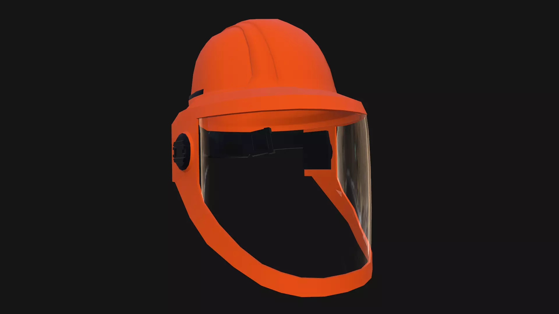 Safety Helmet Low-poly 3D model_0