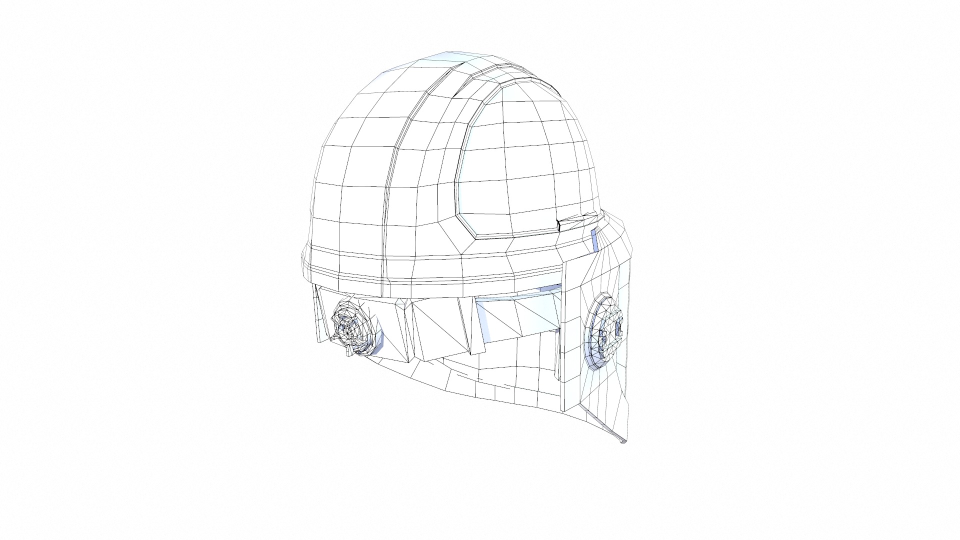 Safety Helmet Low-poly 3D model_7