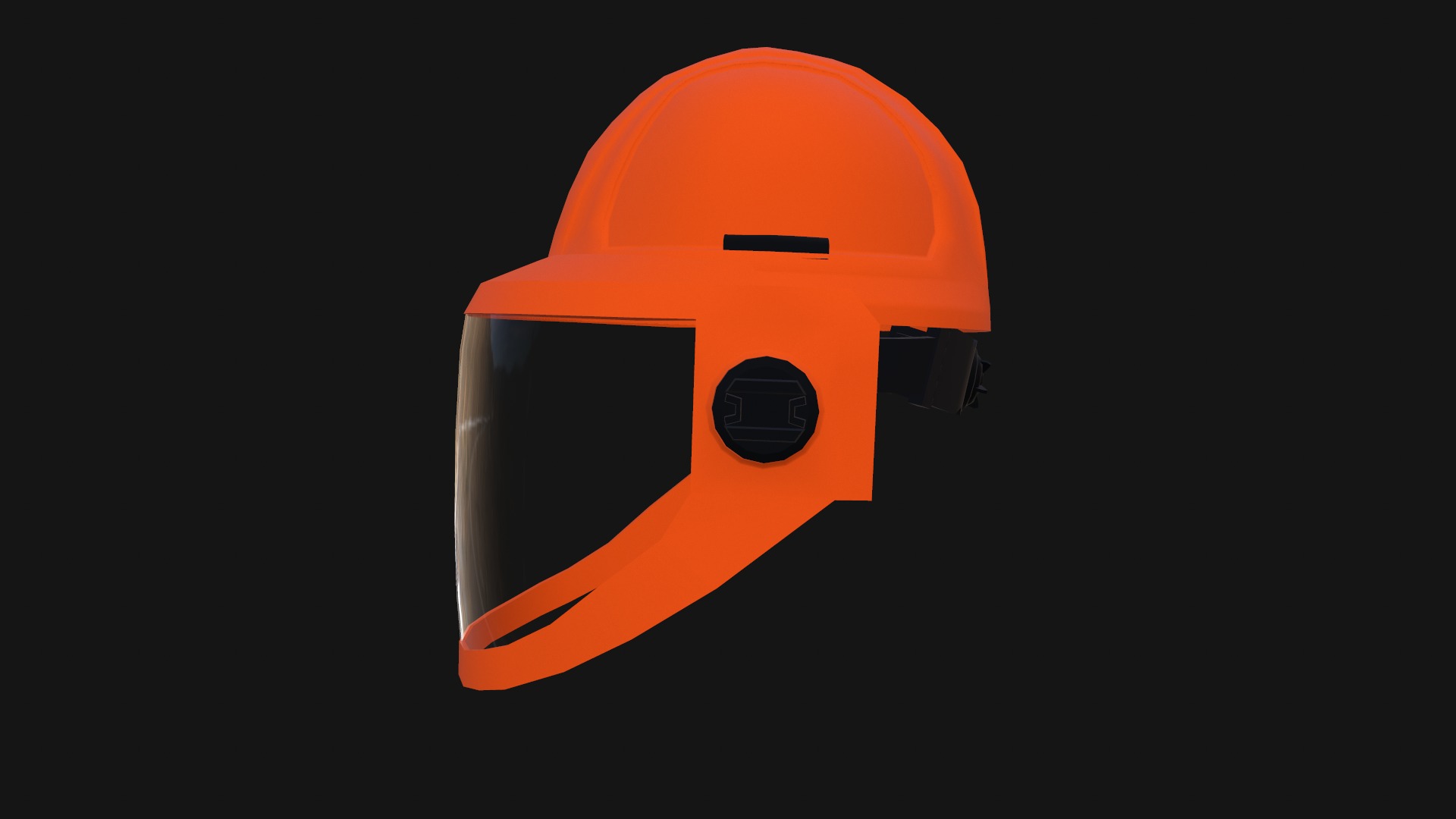 Safety Helmet Low-poly 3D model_4