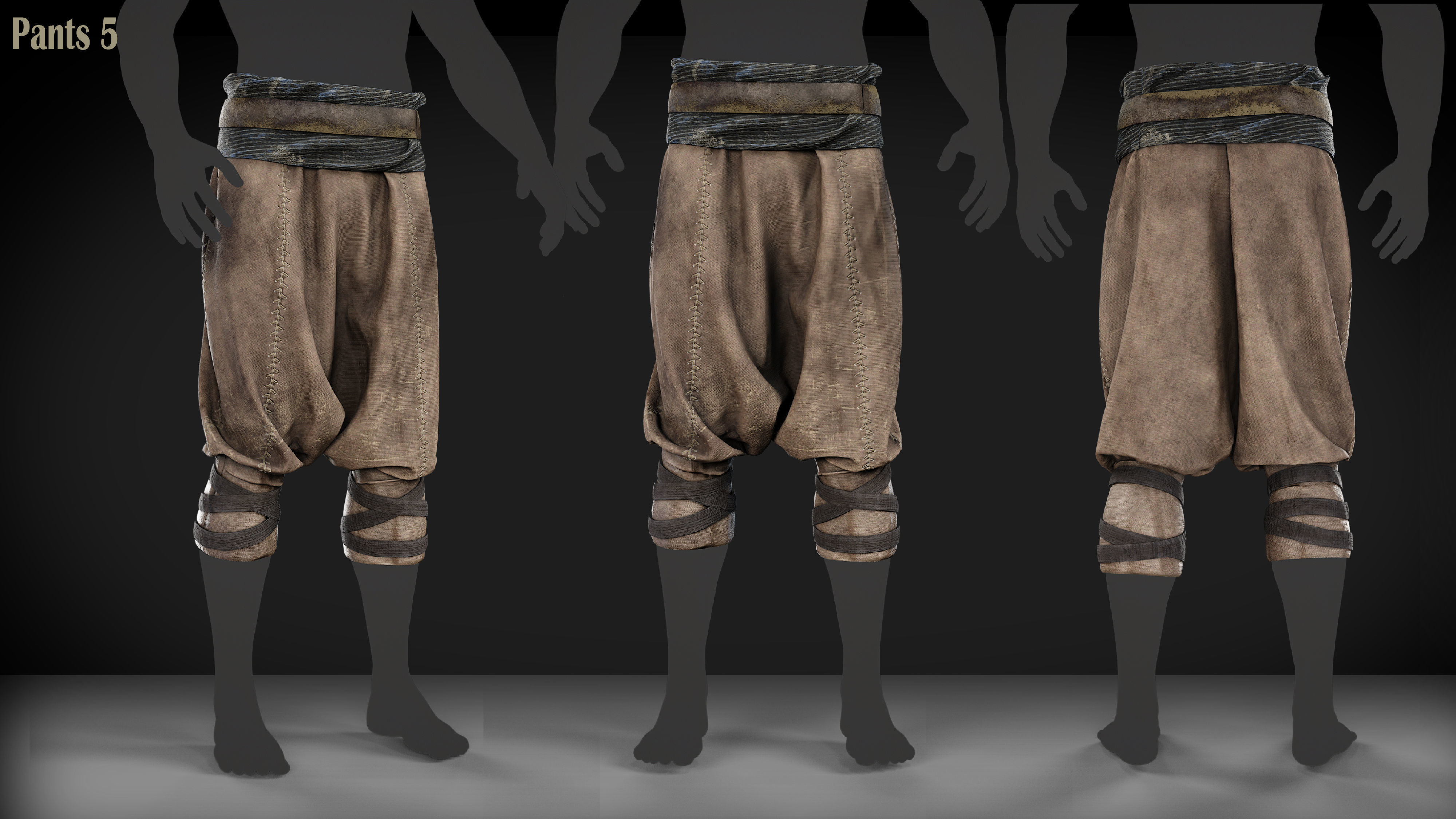 Medieval clothes collection tunic shirt pants shoes _18