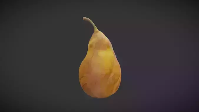 Rotten Pear Low-poly 3D model