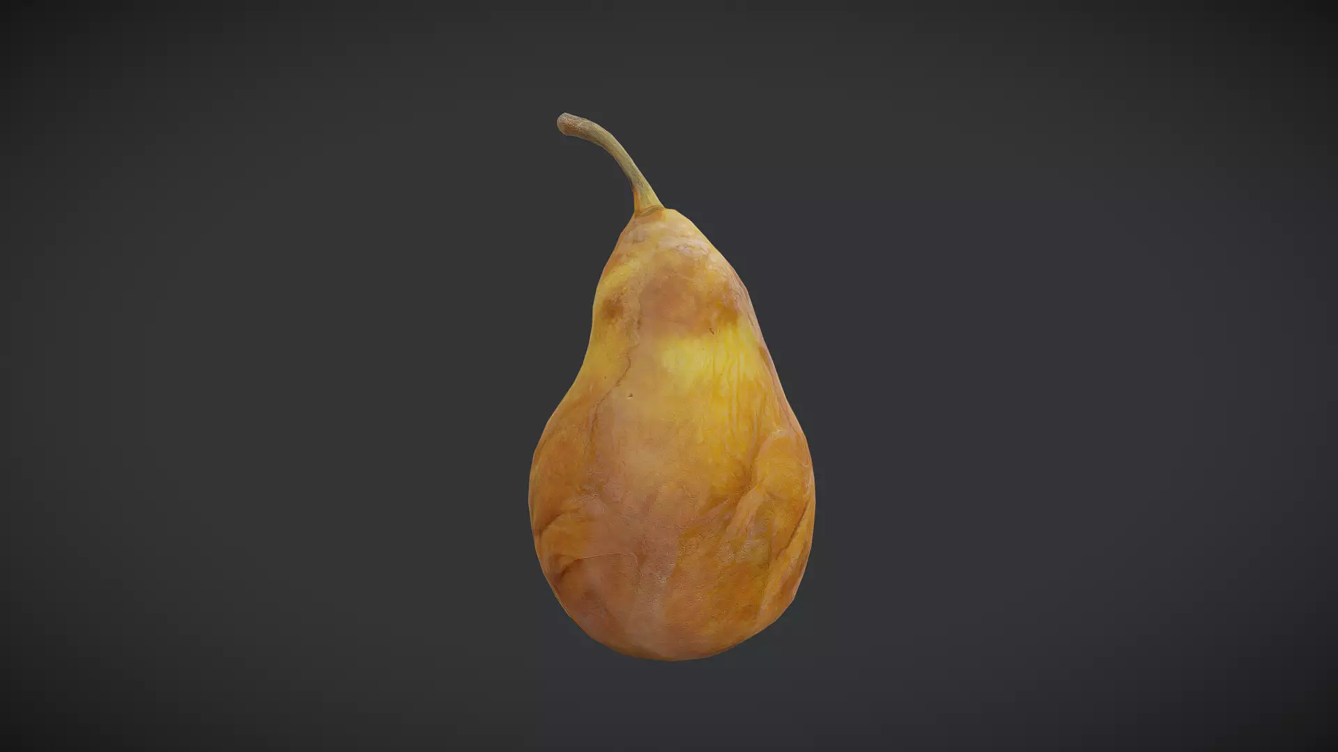 Rotten Pear Low-poly 3D model_0