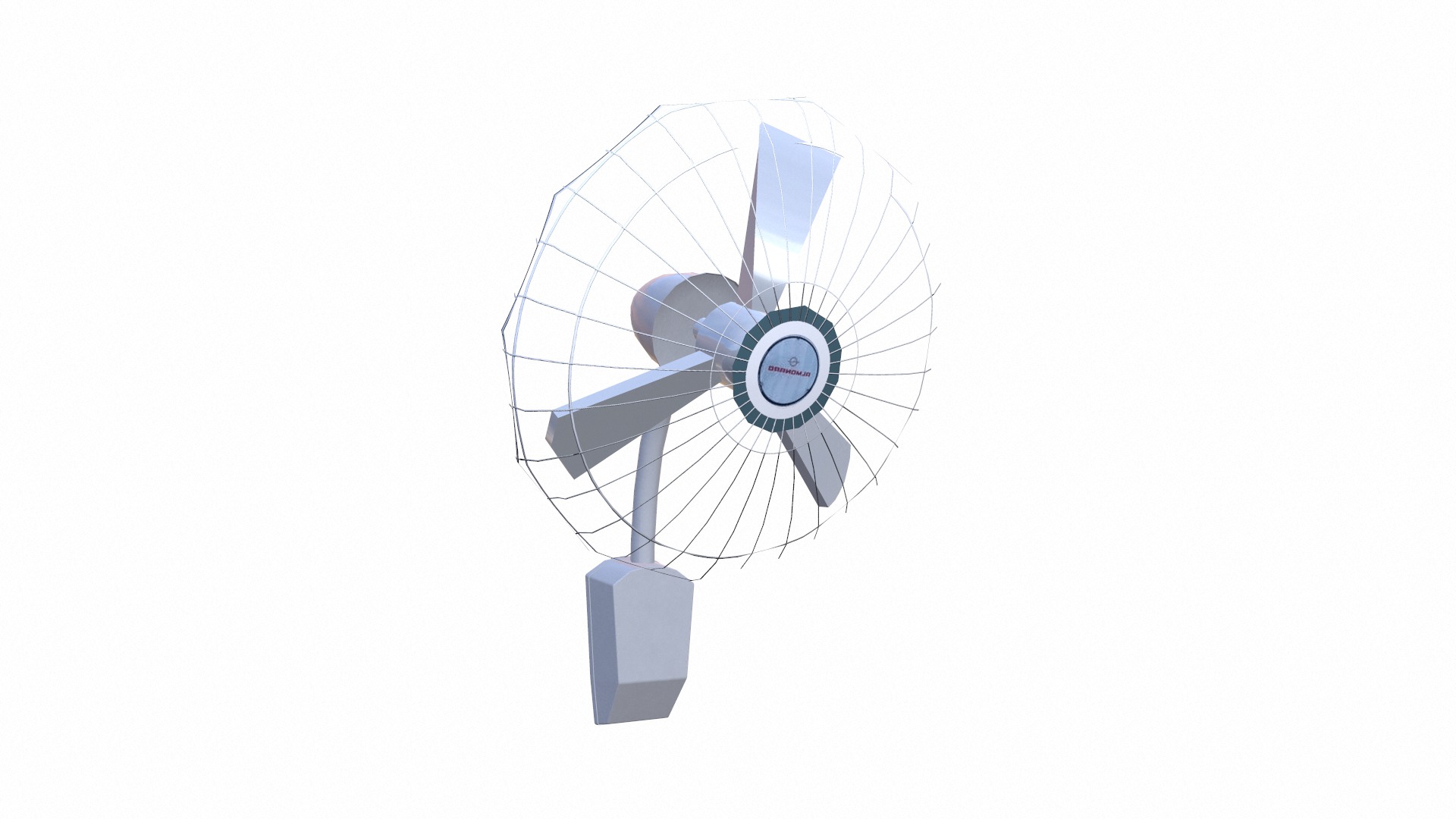 Wall Fan Low-poly 3D model_3