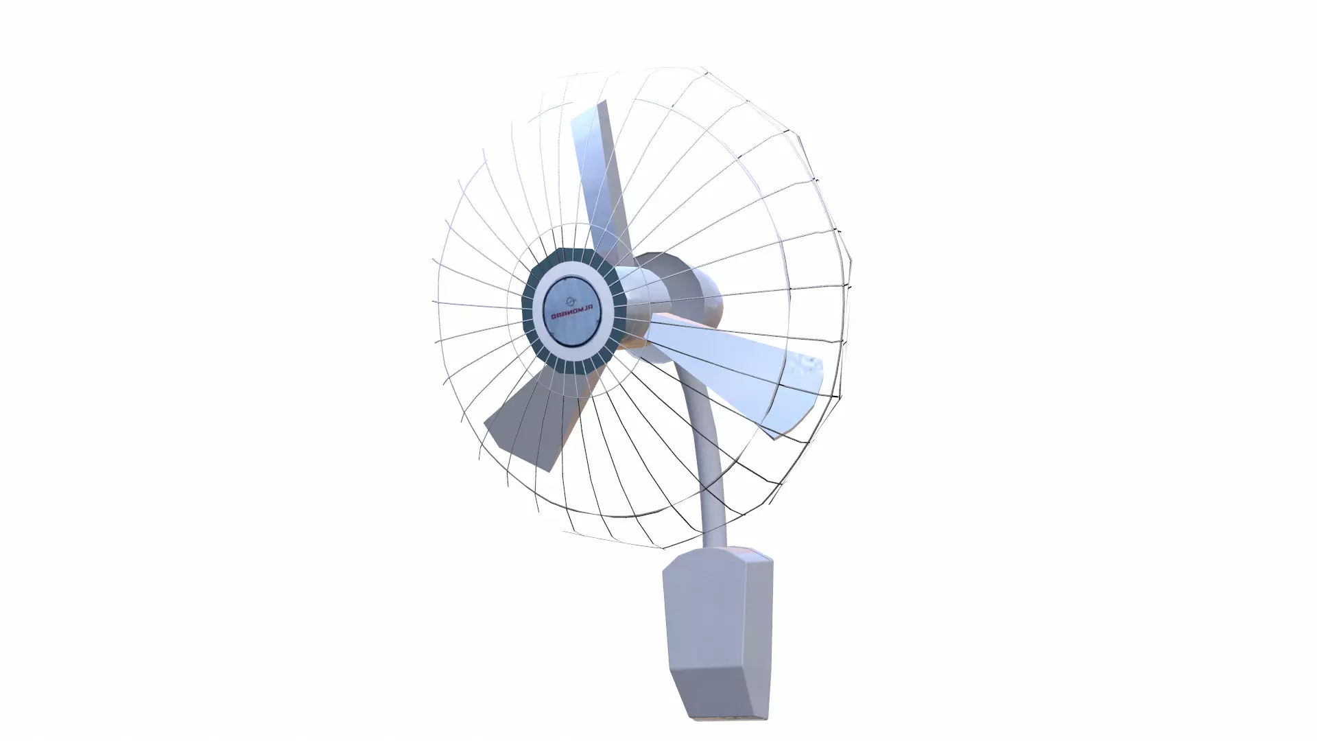 Wall Fan Low-poly 3D model_0