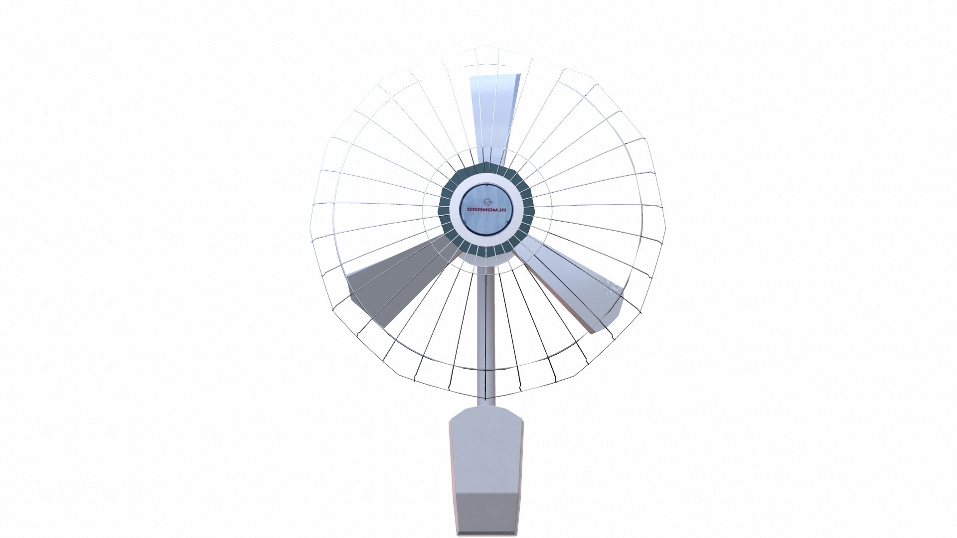 Wall Fan Low-poly 3D model_6