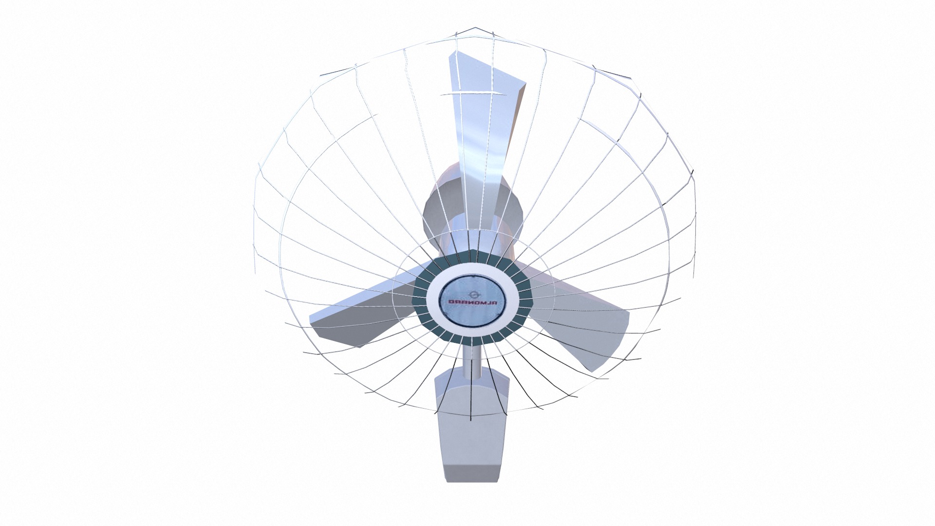 Wall Fan Low-poly 3D model_5