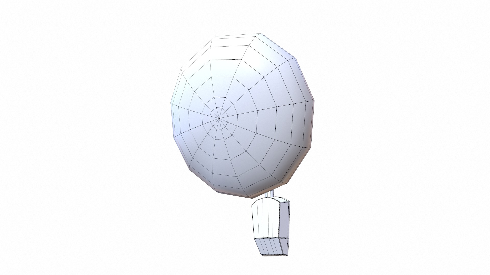 Wall Fan Low-poly 3D model_8