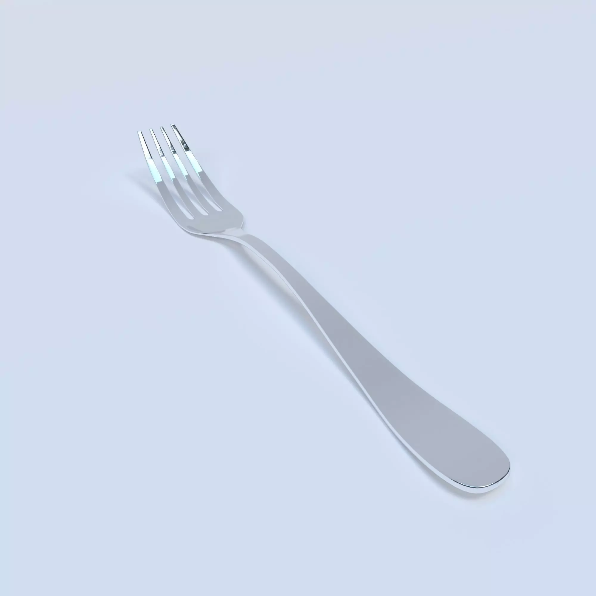 Dinner Fork Free low-poly 3D model_0