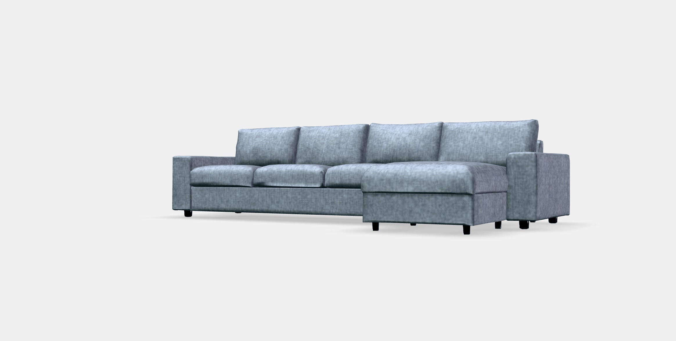 VIMLE 4-seat sofa with chaise longue 7 Low-poly 3D model_13