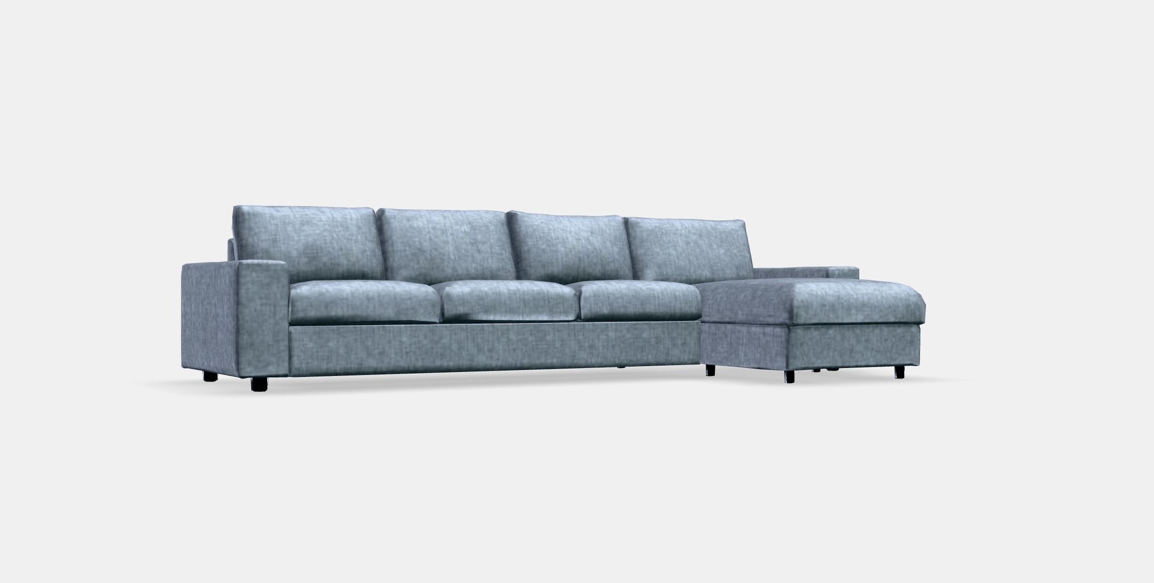 VIMLE 4-seat sofa with chaise longue 7 Low-poly 3D model_9