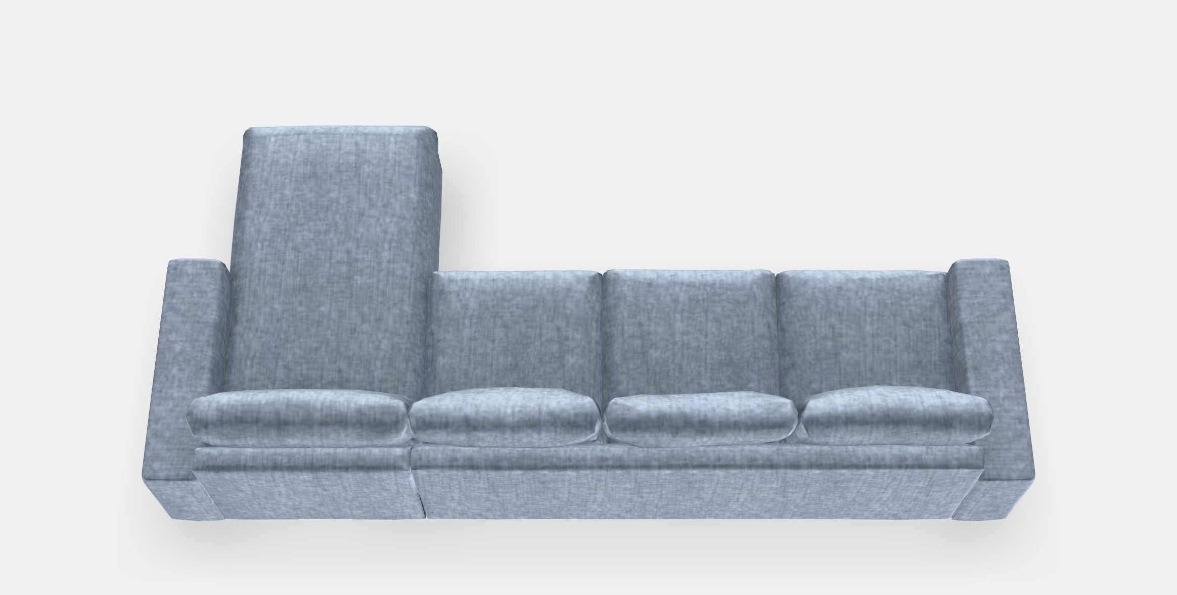 VIMLE 4-seat sofa with chaise longue 7 Low-poly 3D model_4