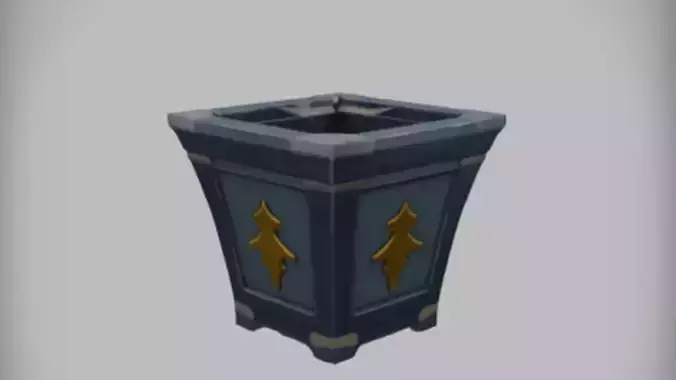 decorative planter 3D Game Ready Model