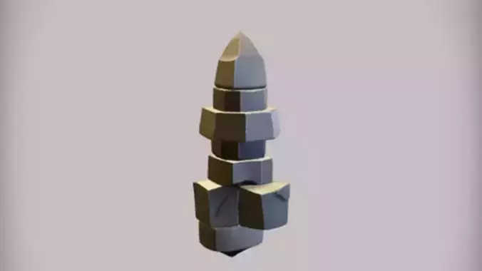 stacked stones  3D Game Ready Model