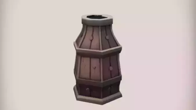 wooden barrels  3D Game Ready Model