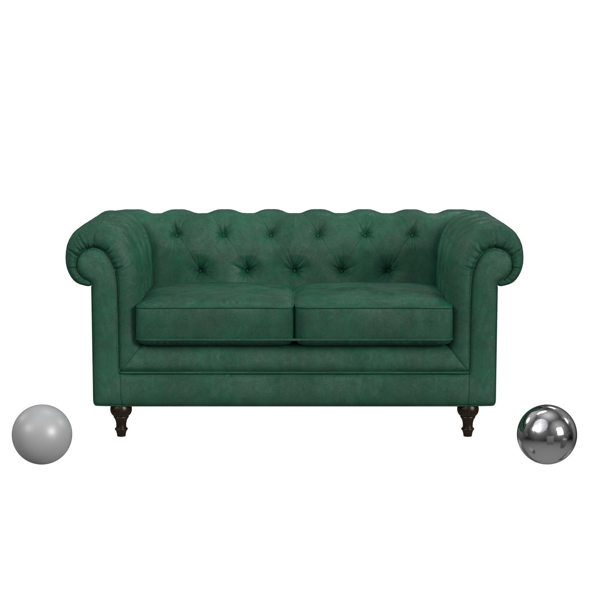 Alamenti 2 Seater Leather Sofa Florentine  3D model_1