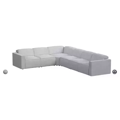 Utah Power Motion Sectional Power Headrests In Culp Bloke Cotton