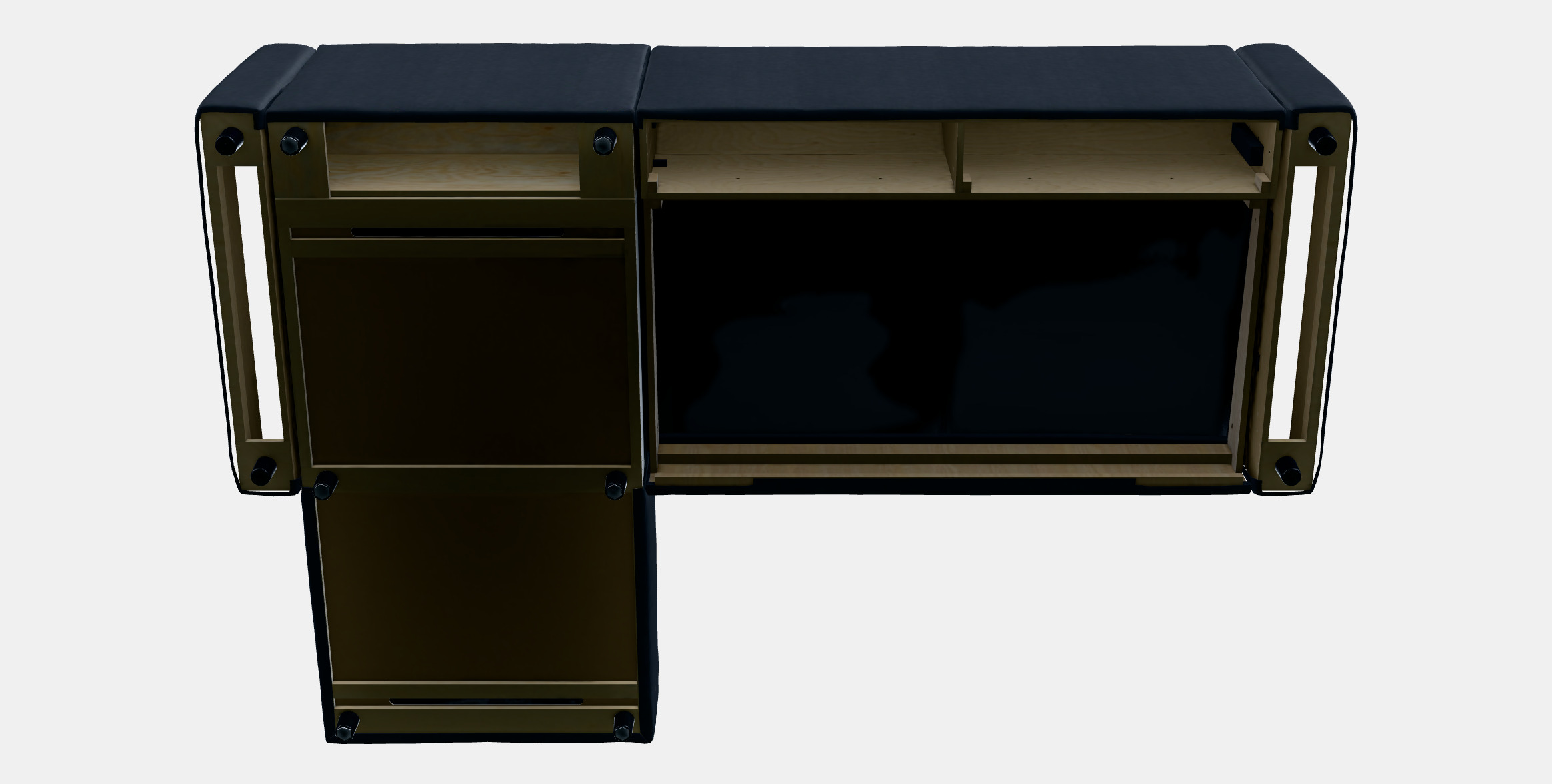 VIMLE 3-seat sofa with chaise longue 11 3D model_7