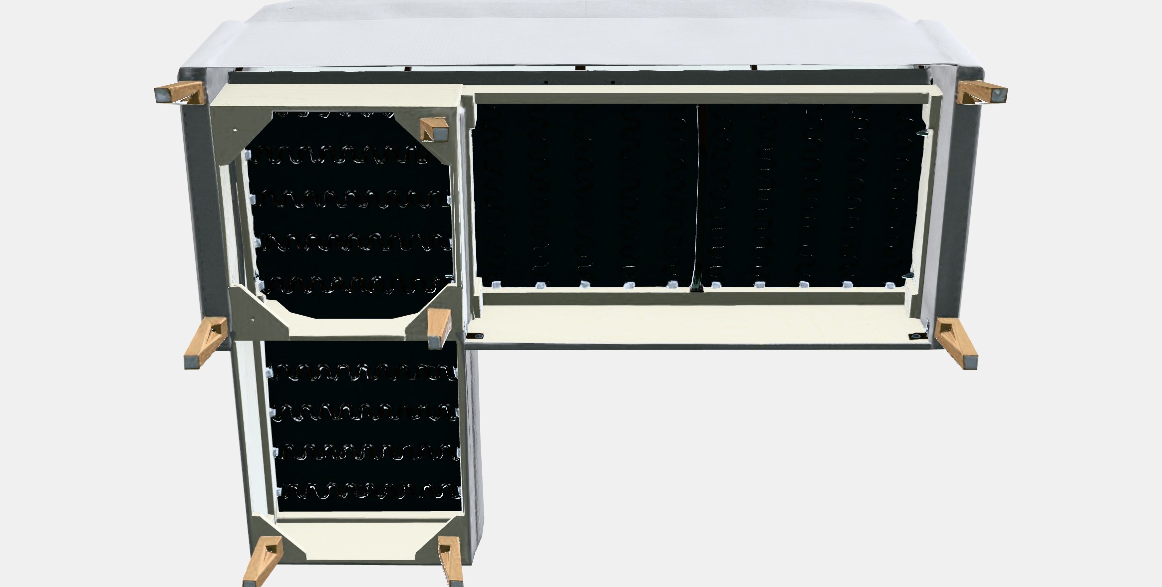 LINANAS 3-seat sofa 3 Low-poly 3D model_7