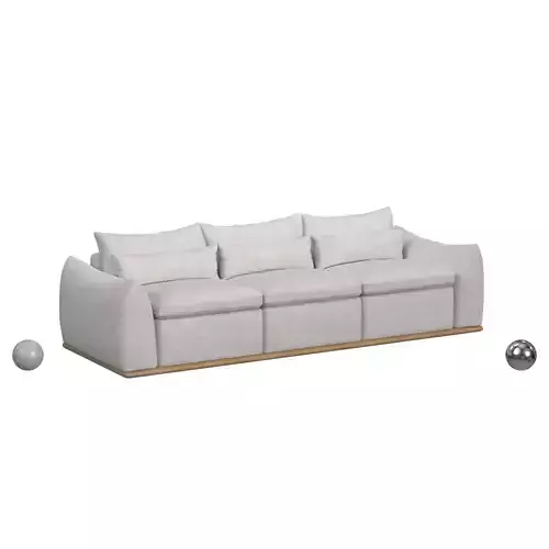 kota Alden Sofa - Boucle Loop Acadia White Urban Road