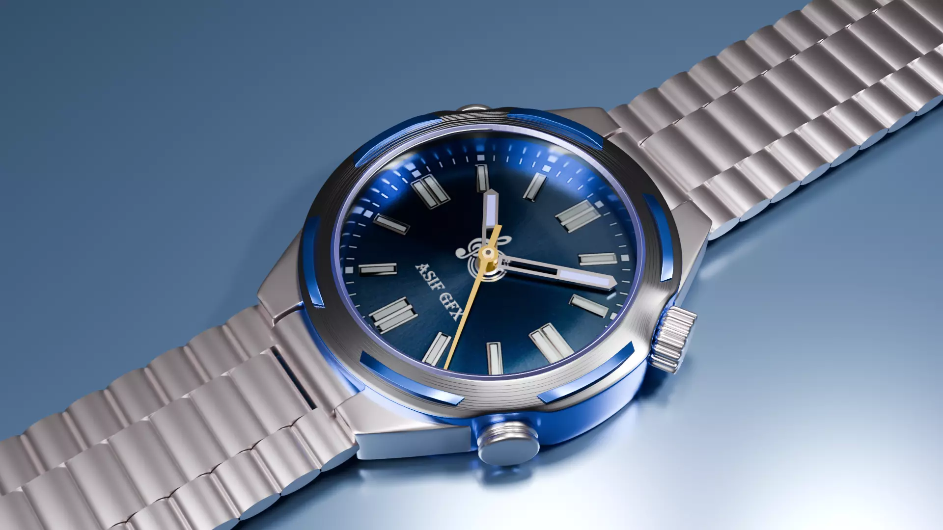 Elegant Wrist Watch 3D Design 3D model