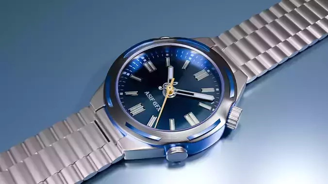 Elegant Wrist Watch 3D Design